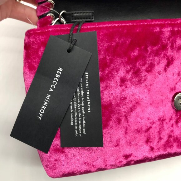 Rebecca Minkoff Pink Velvet Whip Envelope Clutch Bag - Picture 11 of 11